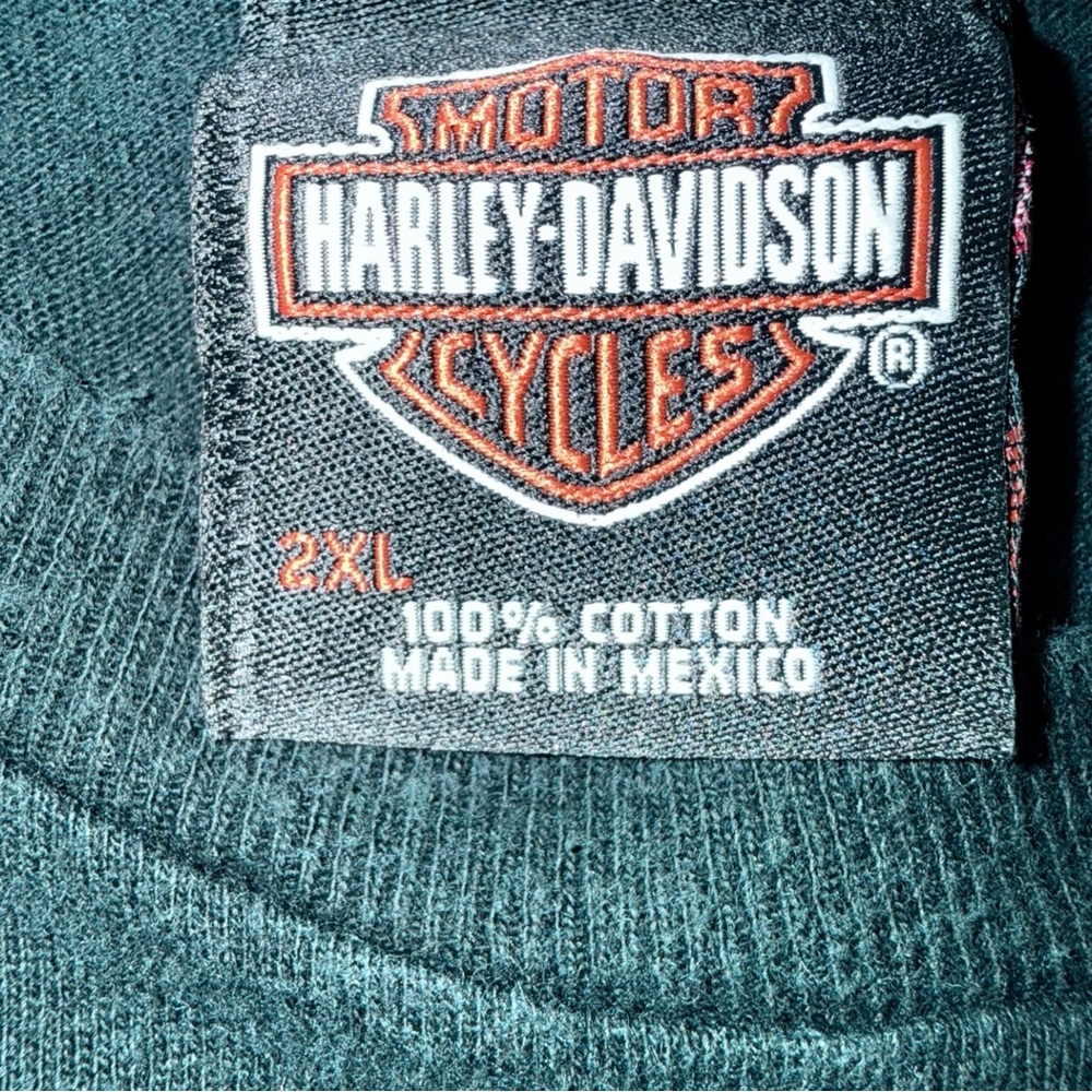 VTG Y2K Harley-Davidson Razor Blade Graphic Tee XL Faded Smoky‎ Mountain Back - Picture 6 of 8